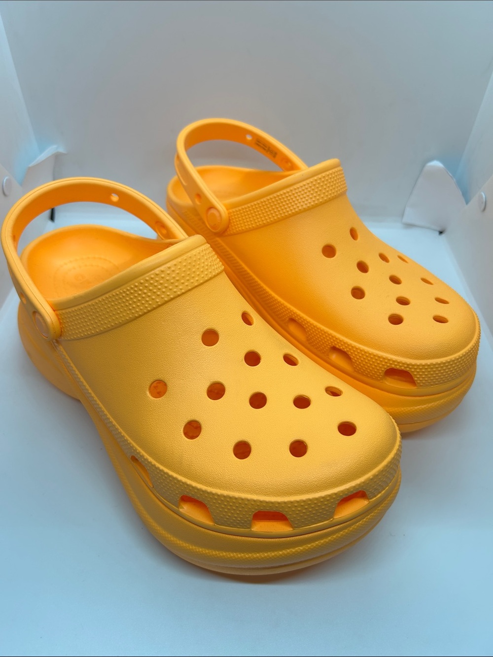 New Crocs Classic Bae Orange Platform Womans Size 10